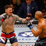 Aspinall UFC title defence ends in no-contest after eye poke Tom Aspinall and Ciryl Gane in action.