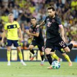 Lionel Messi in action.