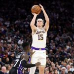 No Luka, no problem: Reaves goes ballistic as Lakers defeat Kings in NBA Austin Reaves in action.