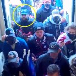 US Justice Department places prosecutors on leave for January 6 reference Taylor Taranto is circled on an image of the Capitol riot.