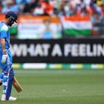 Virat Kohli reacts.