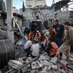 Why did Israel launch air strikes on Gaza, then ‘resume’ truce? Civil defense teams and Palestinians are conducting search and rescue operations in collapsed buildings at the Zeitoun neighborhood after Israeli forces attacked