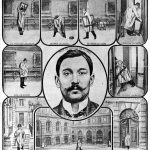 This reconstruction shows how Vincenzo Peruggia perpetrated what has been described as the greatest art theft of the 20th century. The former Louvre worker walked into the museum one day and, noticing the room containing the Mona Lisa had no guards or visitors, took the painting off its pegs, removed it from the frame, and walked out of the Louvre with it under his arm.