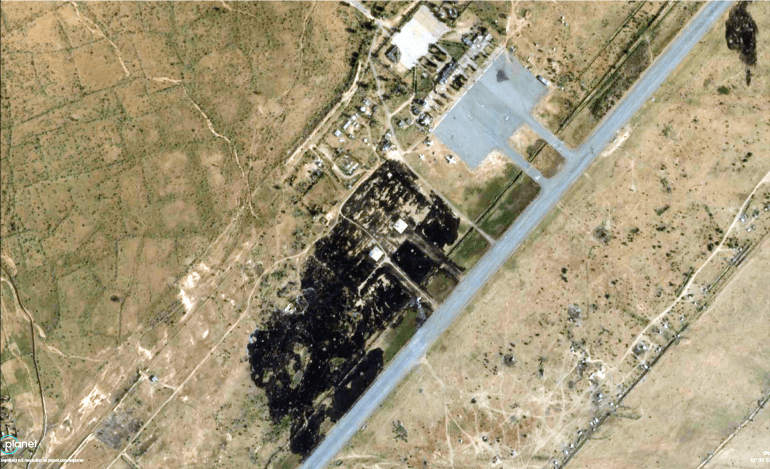 Satellite imagery and NASA data of Nyala Airport attack obtained by Sanad