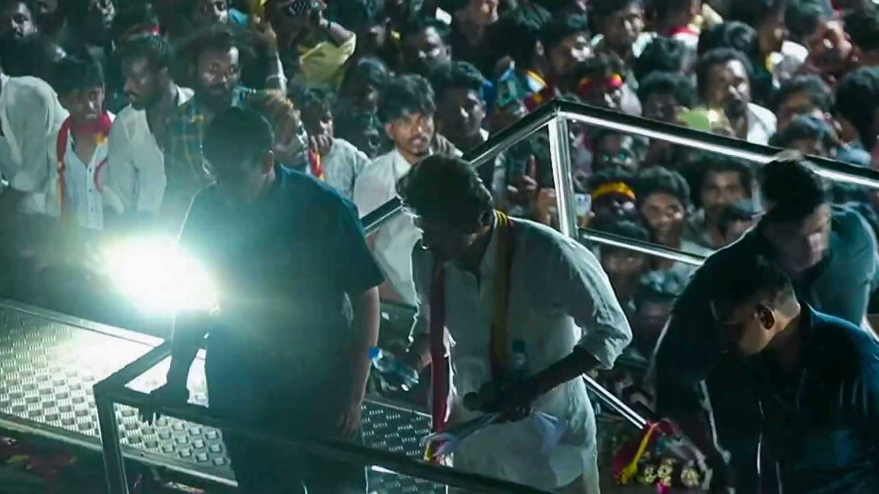 TVK chief Vijay meets Karur stampede victims' families at Mamallapuram resort