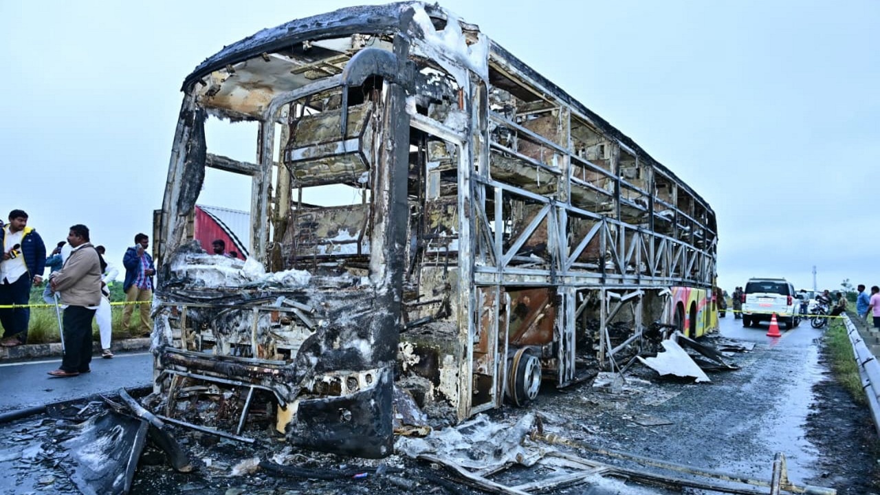 Bus batteries sparked Andhra bus fire, smartphones made it deadlier: Probe