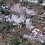 Russia-Ukraine war: List of key events, day 1,343 In this image made from video provided by Russian Defense Ministry Press Service on Tuesday, Oct. 28, 2025, a shell explodes in a village after a Russian gun is fired, on an undisclosed location in Ukraine. (Russian Defense Ministry Press Service via AP)