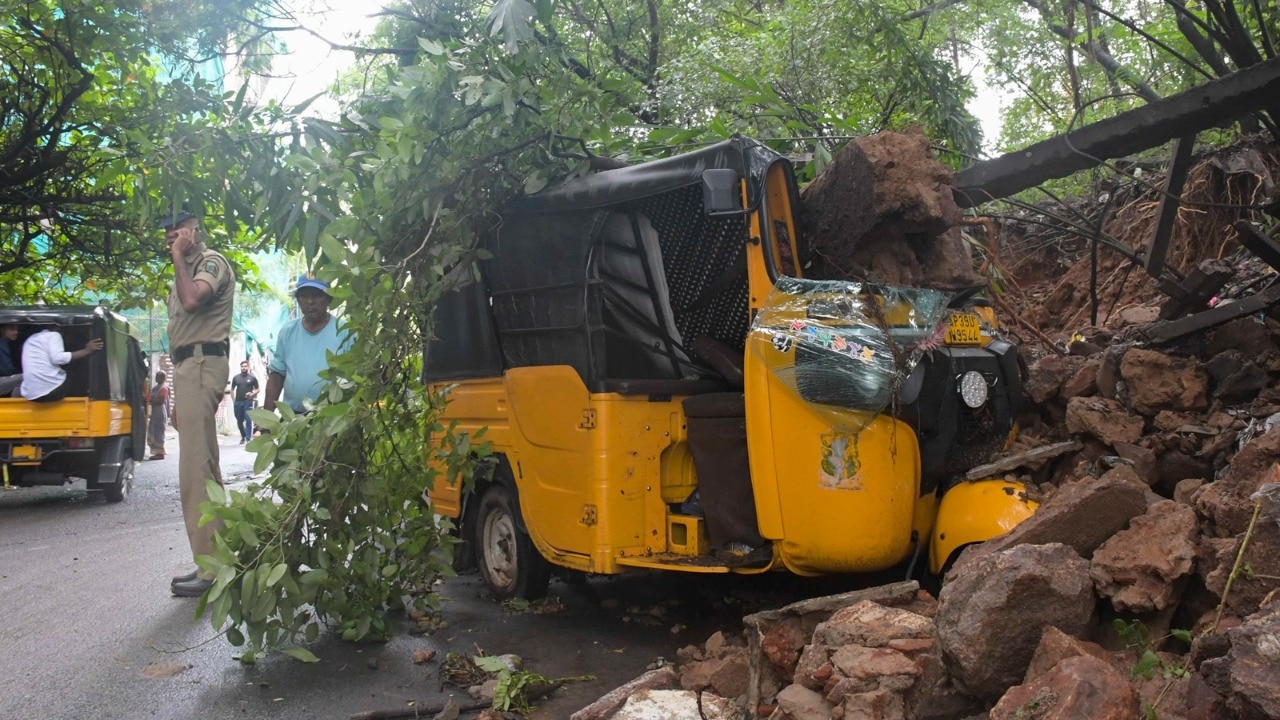 Landslides, fallen trees, empty streets: Cyclone Montha batters Andhra, Odisha