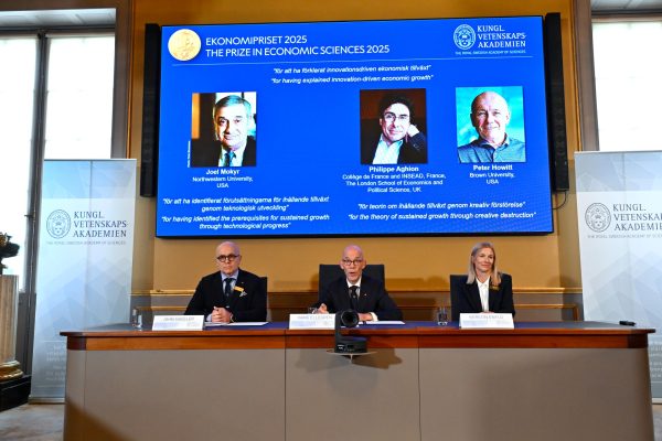 Trio to share economics Nobel for work on innovation-driven growth