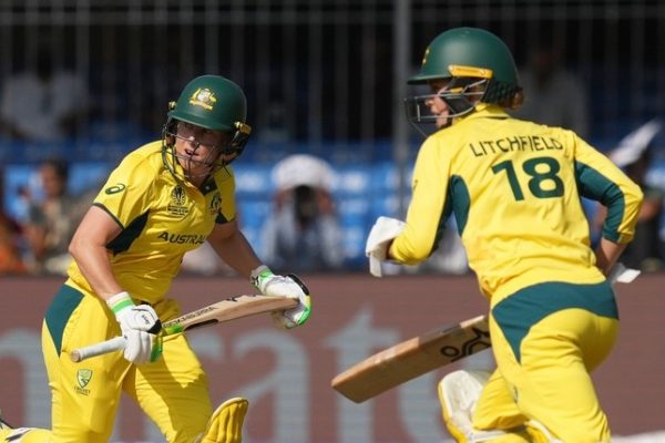 INDW vs AUSW Live, Women's World Cup: Australia (60/0 in 8 ovs), Litchfield, Healy off to steady start