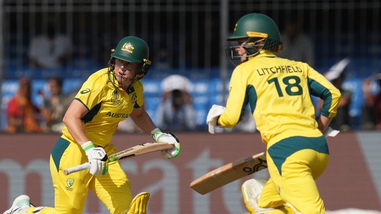 INDW vs AUSW Live, Women's World Cup: Australia (60/0 in 8 ovs), Litchfield, Healy off to steady start