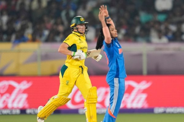 INDW vs AUSW Live, Women's World Cup: Australia (158/1 in 25 ovs), Perry retires hurt, Healy nears century
