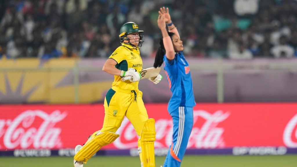 INDW vs AUSW Live, Women's World Cup: Australia (158/1 in 25 ovs), Perry retires hurt, Healy nears century
