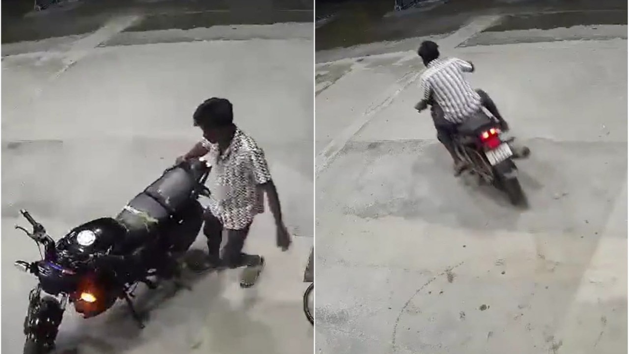 Caught on camera: Biker’s reckless ride moments before deadly Andhra bus blaze