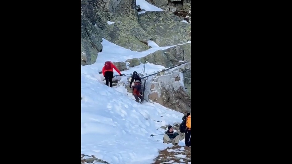 Viral: Couple defies warnings, climbs frozen peak in Poland with 9-month-old baby