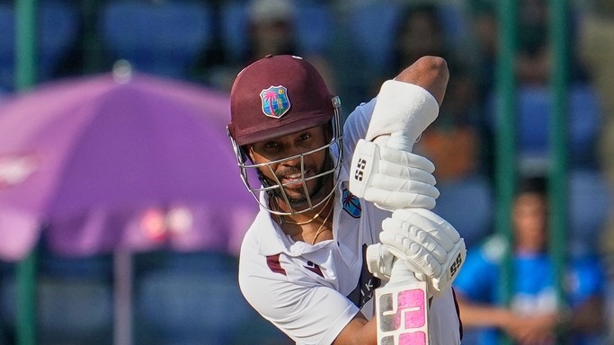 IND vs WI Live Score, 2nd Test Day 4: WI (248, 252/3) at Lunch, tired India struggling against Chase and Hope