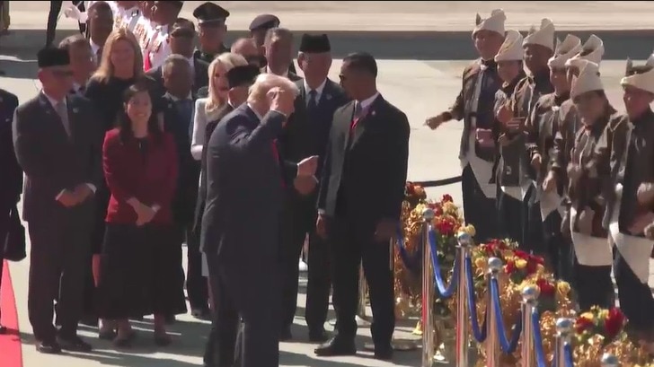 Video: Trump does his iconic dance as he arrives in Malaysia for Asean summit