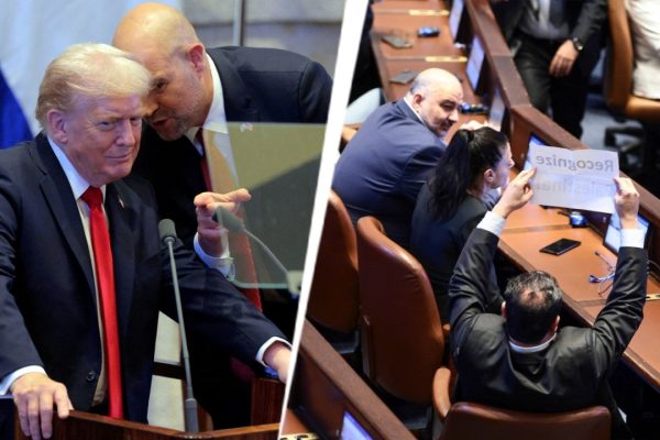 Recognise Palestine: Trump heckled in Israeli parliament during Gaza truce speech