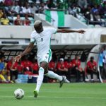 Nigeria's Victor Osimhen scores their first goal
