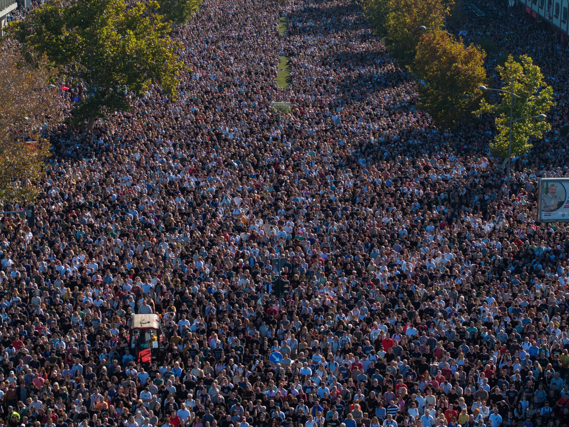 Serbian students lead powerful memorial for railway disaster anniversary