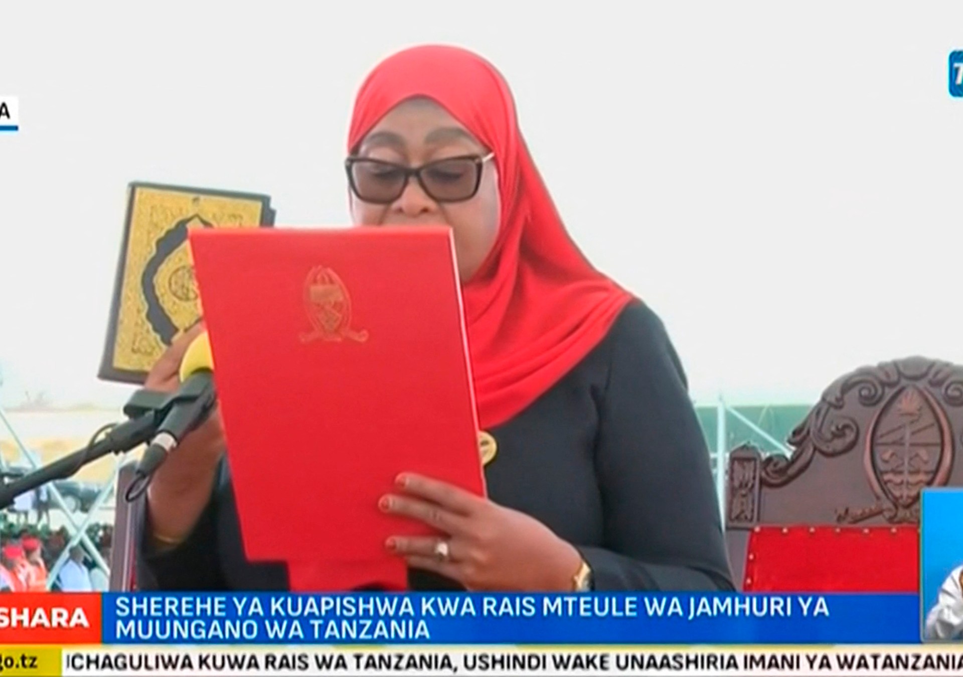 President Hassan sworn in following deadly Tanzania election