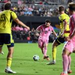 Lionel Messi in action.