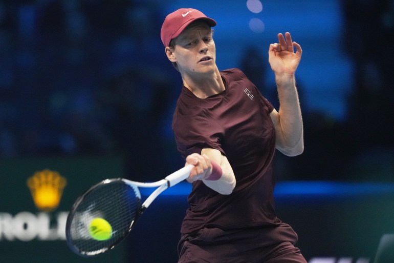 Jannik Sinner in action.