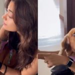 Rashmika Mandanna reportedly wearing an engagement ring in a recent Instagram post