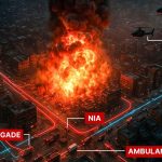 There's been a blast. Phones ring. Then...