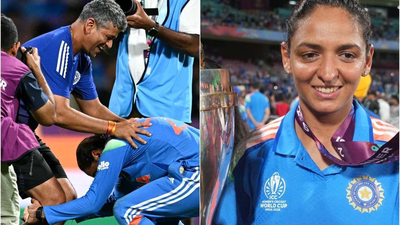 Guru-Shishya: Harmanpreet touches coach Amol Muzumdar’s feet after World Cup win