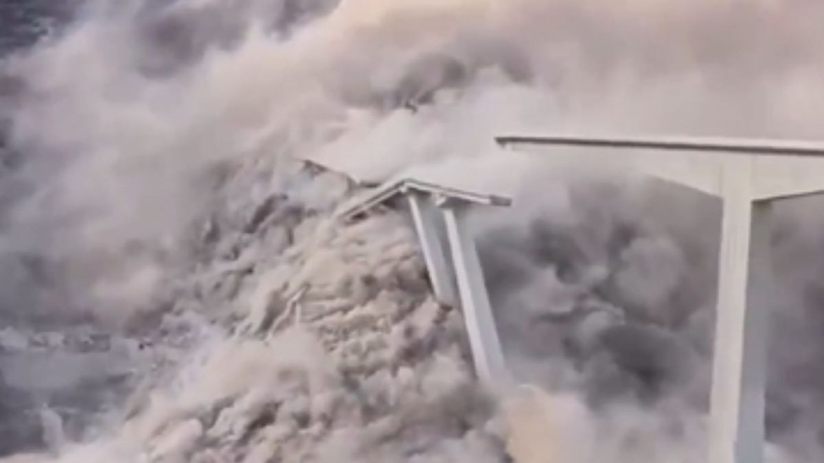 Video: China's Hongqi bridge collapses months after opening amid massive landslide