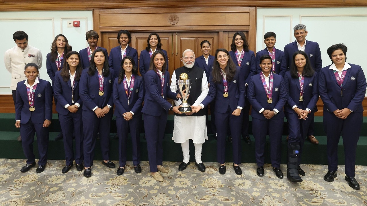 PM Modi felicitates Women's World Cup champions at his residence in New Delhi 