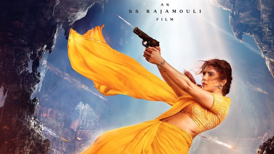 Priyanka Chopra goes guns blazing in saree: 1st look from Rajamouli's Globe Trotter